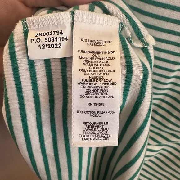 Vineyard Vines Green and White Striped Tee - Picture 7 of 7